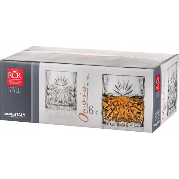 Crystal glasses RCR OASIS, 320 ml, 6 pcs.