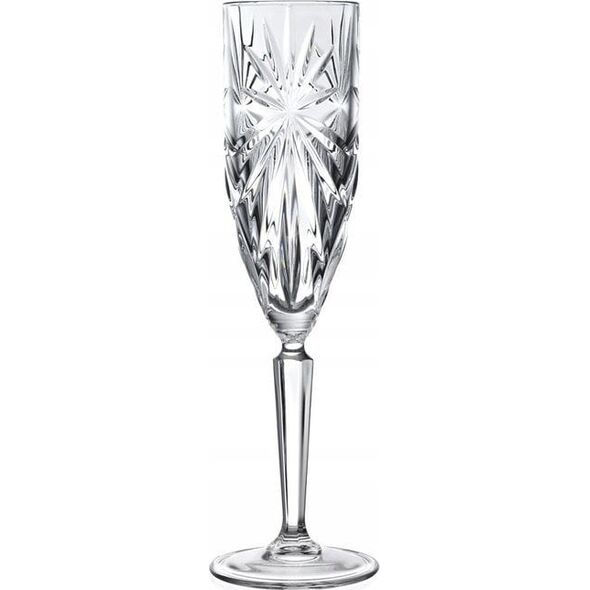 Crystal champagne glasses RCR OASIS, 160 ml, 6 pcs.