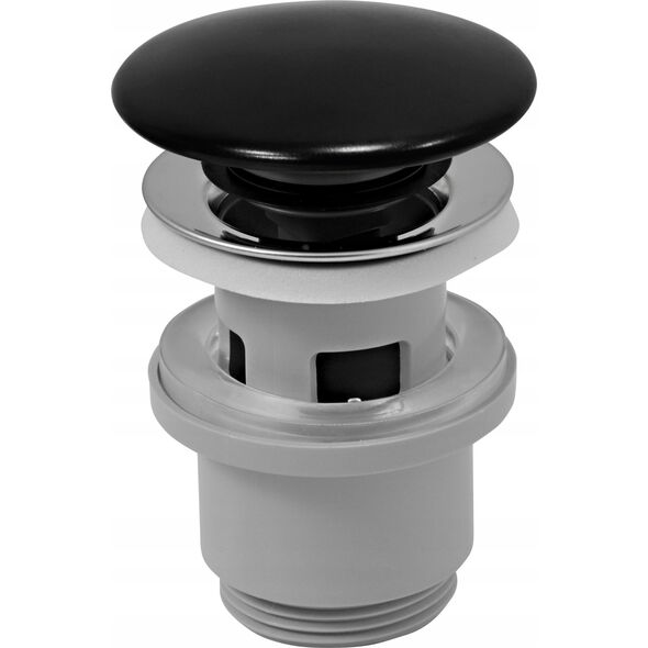 Ferro S288PPCB SPUST/KOREK KLIK-KLAK CERAMICZNY CZARNY Z PRZELEWEM G5/4 POLIPROPYLEN // S.SPUST.KLIK-KLAK-F-S288PPCB
