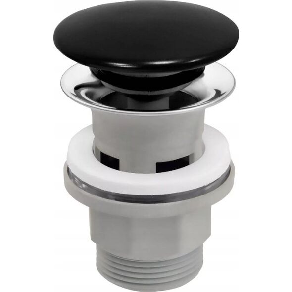 Ferro S288PPCB SPUST/KOREK KLIK-KLAK CERAMICZNY CZARNY Z PRZELEWEM G5/4 POLIPROPYLEN // S.SPUST.KLIK-KLAK-F-S288PPCB