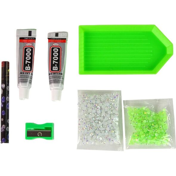 LeanToys Zestaw DIY Diamentowy Renifer DIY Kryształki Brelok 3D Biały