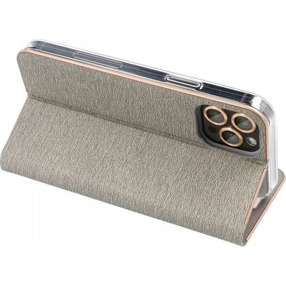 Kabura LUNA Book Gold do XIAOMI Redmi NOTE 14 4G (GLOBAL - 163.25mm x 76.55mm x 8.16mm) srebrny