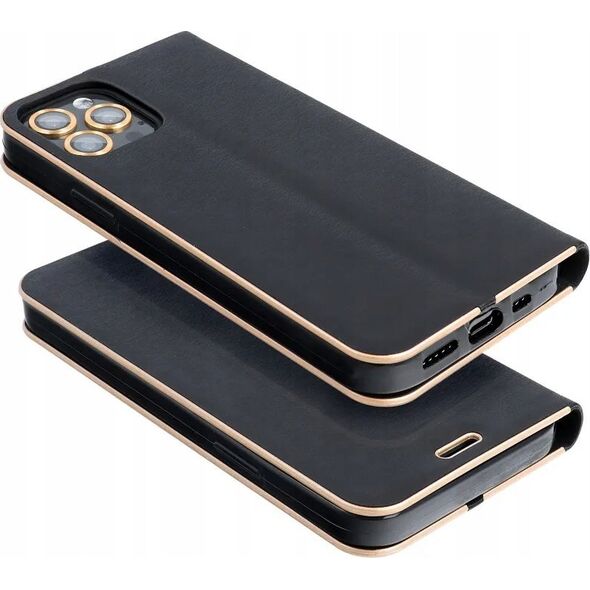 Kabura LUNA Book Gold do XIAOMI Redmi NOTE 14 4G (GLOBAL - 163.25mm x 76.55mm x 8.16mm) czarny