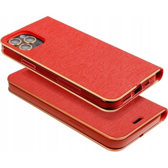 Kabura LUNA Book Gold do XIAOMI Redmi NOTE 14 4G (GLOBAL - 163.25mm x 76.55mm x 8.16mm) czerwony