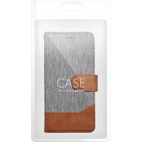 Kabura JEANS Book do XIAOMI Redmi NOTE 14 4G (GLOBAL - 163.25mm x 76.55mm x 8.16mm) szary
