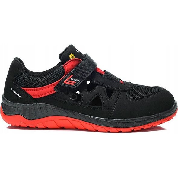 Elten Batai ELTEN Lonny Red Easy ESD S1P, μαύρο/κόκκινο 46