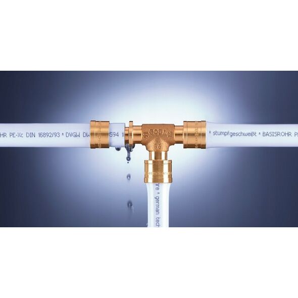 Tece Τρίοδης ορειχάλκινη σύνδεση GW 16mm x 1/2" x 16mm (769516)