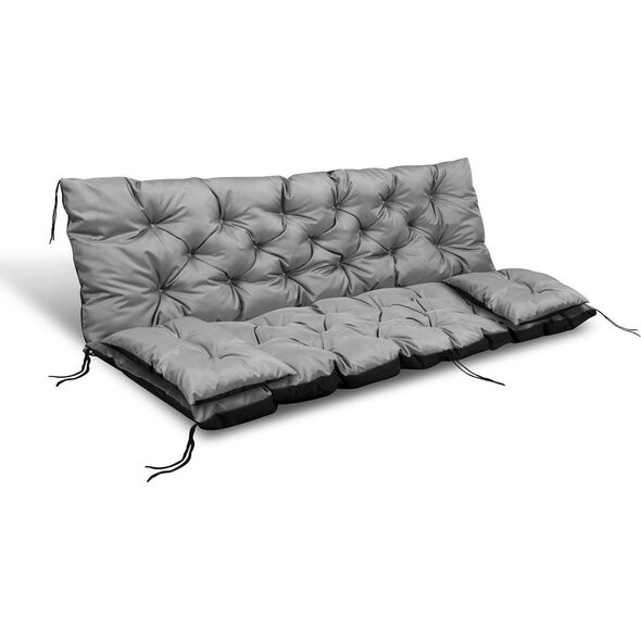 AIO FACTORY Zestaw ogrodowy szary 120x60x50cm + 2 poduszki 42x42 cm