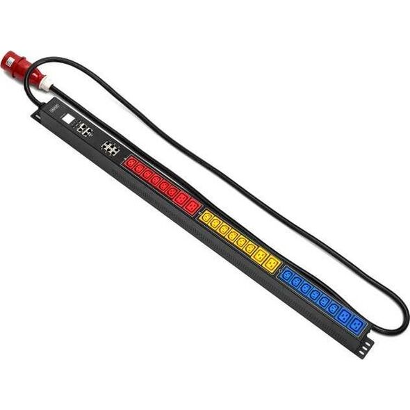 Πολύπριζο SMART PDU 0U, βύσμα IEC 60309 32A/400V, πρίζες 18xC13 10A/250V, 6xC19 16A/250V, 32A 14059102 5907772596876