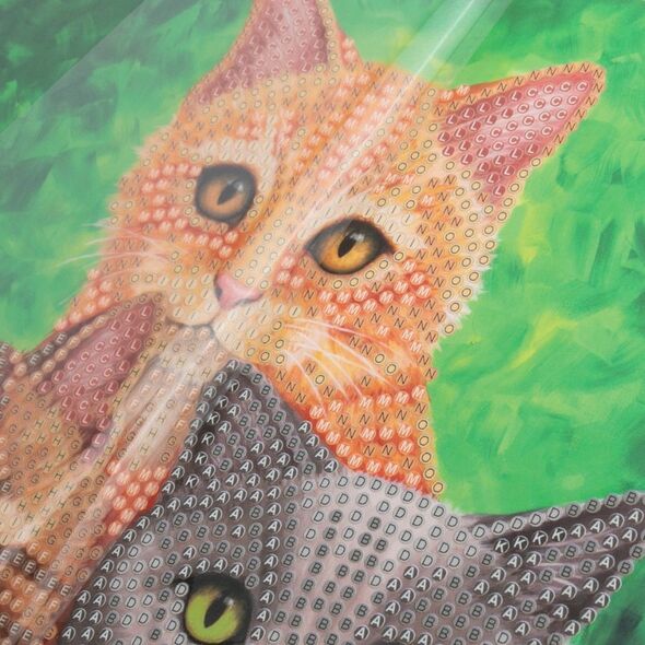 Cats, 18x18cm Crystal Art Card