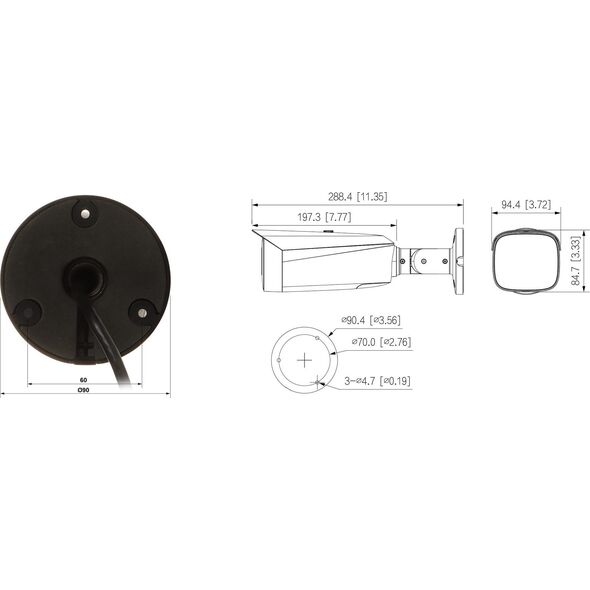 KAMERA IP IPC-HFW3849T1-AS-PV-0360B-S5-BLACK TiOC Full-Color - 8.3 Mpx 4K UHD 3.6 mm DAHUA