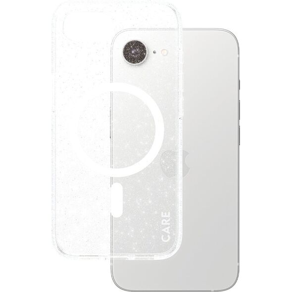 Etui CARE by PanzerGlass Flagship Urban   Combat StarLight White MagSafe do iPhone 16e przezroczysty