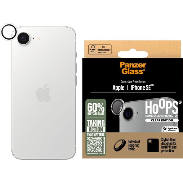 Szkło hartowane na obiektyw PanzerGlass   Hoops Lens Protector do iPhone 16e przezroczysty
