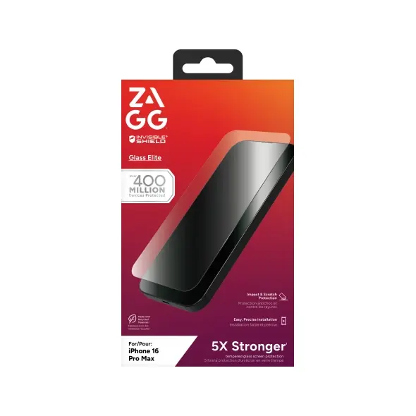 ZAGG InvisibleShield Glass Elite Apple iPhone 16 Pro Max