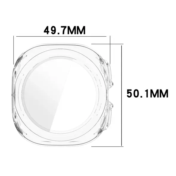 Bizon Case+Glass Watch Samsung Galaxy Watch Ultra 47 mm clear