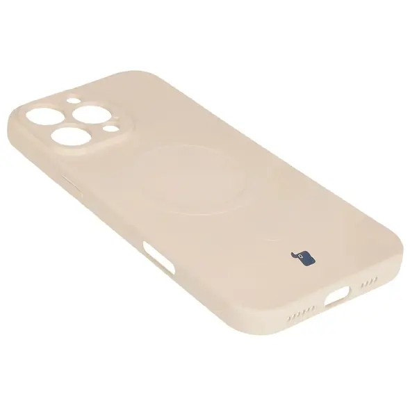 Bizon Case Silicone Magnetic Apple iPhone 16 Pro beige