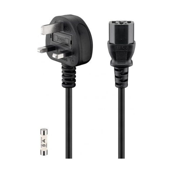Kabel zasilający Goobay Kabel UK do urządzeń chłodniczych, 1,5 m, czarny - Długość kabla 1.5 m