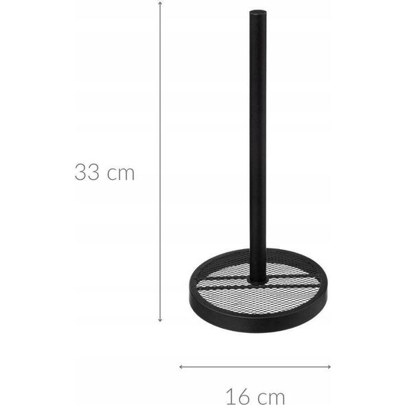 5five Stojak na ręcznik papierowy MAYAJ, czarny, metalowy, 33 cm
