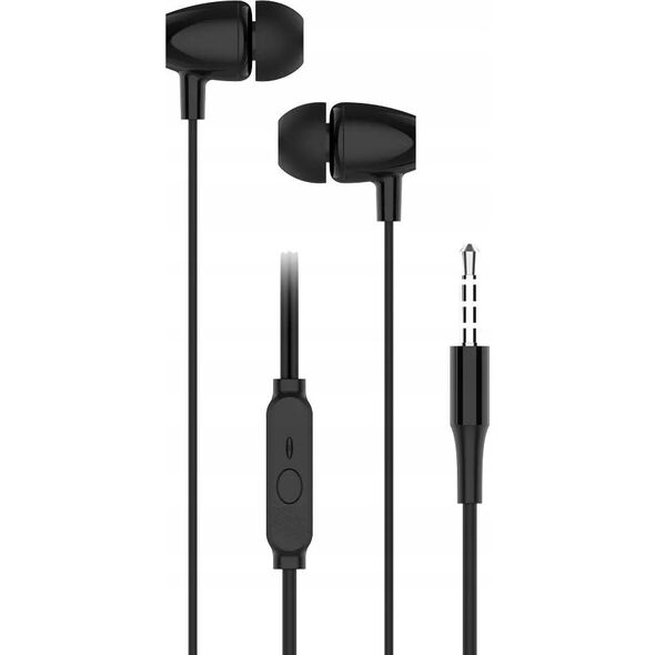 BLUE STAR słuchawki przewodowe Jack 3,5 mm z mikrofonem PA-E67 1,2 m czarne