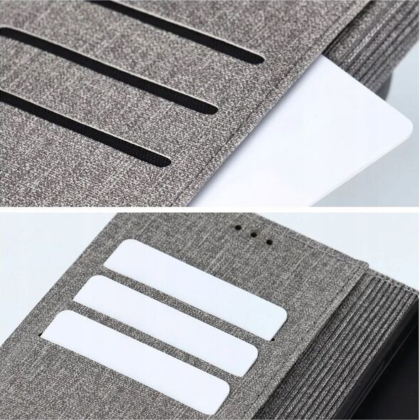Kabura GOMMA Book do XIAOMI Redmi NOTE 14 4G (GLOBAL - 163.25mm x 76.55mm x 8.16mm) szary
