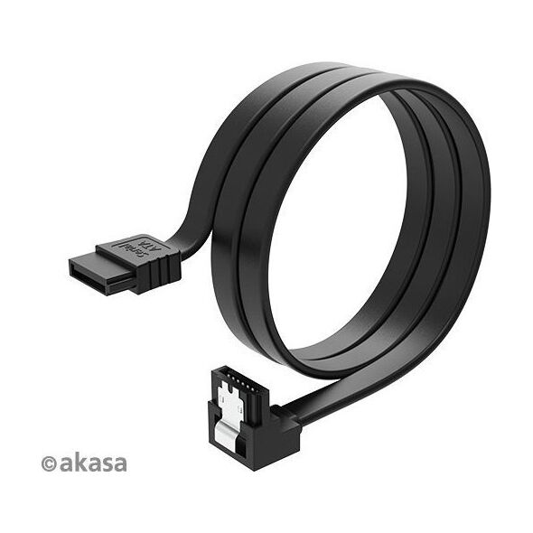 Akasa SATA - SATA, 0.5m, Μαύρο (AK-CBSA09-05BK)