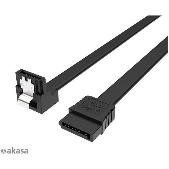 Akasa SATA - SATA, 0.5m, Μαύρο (AK-CBSA09-05BK)