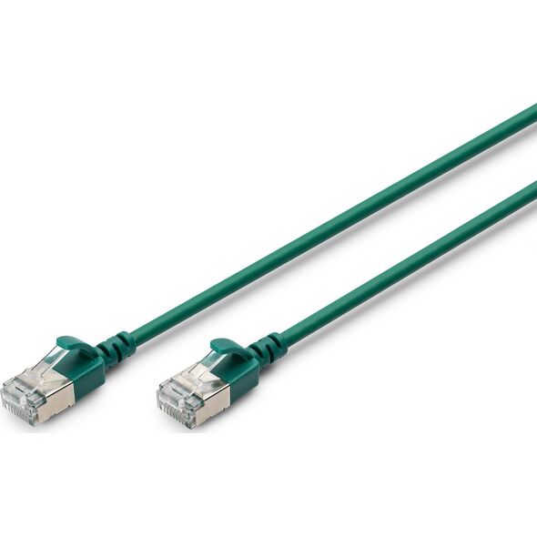 Digitus CAT 6A klasa Ea, F/FTP, skrętka patch, Cu, LSZH, AWG 32/7, długość: 1,5 m, zielony
