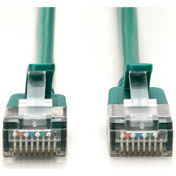 Digitus CAT 6A klasa Ea, F/FTP, skrętka patch, Cu, LSZH, AWG 32/7, długość: 1,5 m, zielony