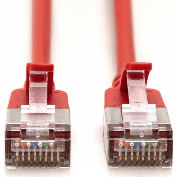 Digitus CAT 6A klasa Ea, F/FTP, skrętka patch, Cu, LSZH, AWG 32/7, długość: 0,5 m, czerwony
