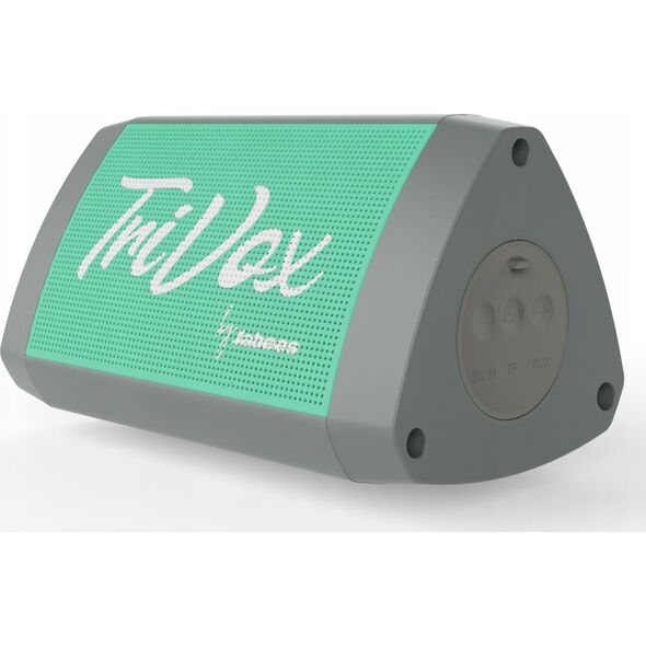 Głośnik Bluetooth Jabees Trivox 7w Wodoodporny Ip66 + Aux Radio Fm Microsd / Szaro - Zielony / Aqua