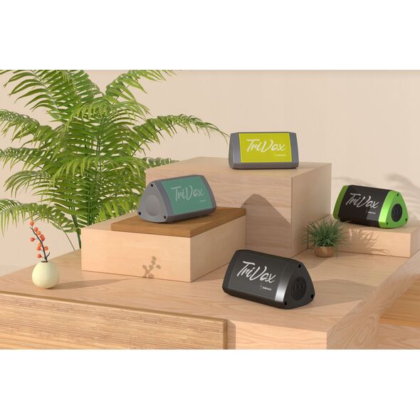 Głośnik Bluetooth Jabees Trivox 7w Wodoodporny Ip66 + Aux Radio Fm Microsd / Szaro - Zielony / Aqua
