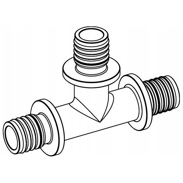 Tece Μειωτικό ταφ 16x20x16mm ορείχαλκος - 710504