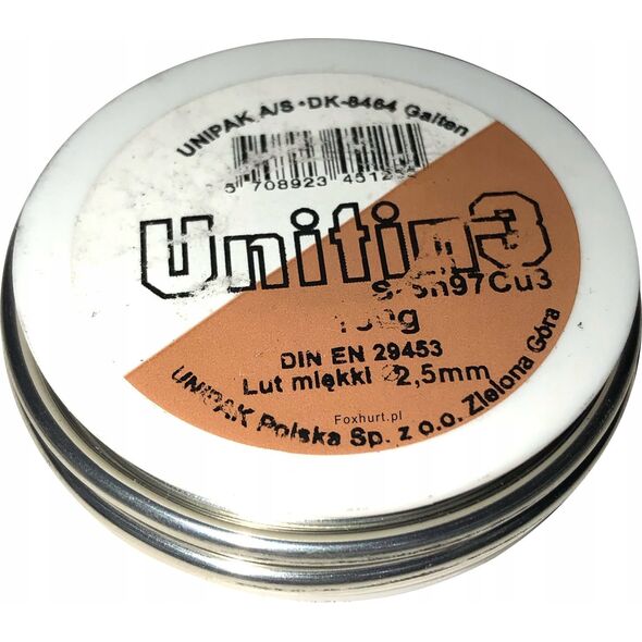 Unipak Μαλακή συγκόλληση S-Sn97Cu3 2,5mm 100g - 4514230