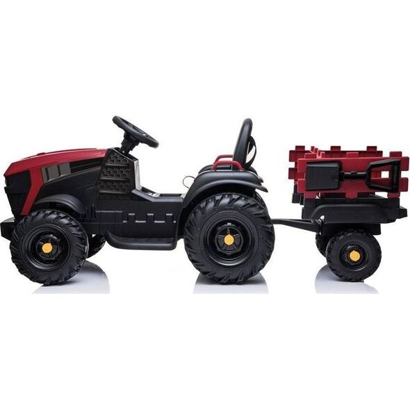 Lean Cars Traktor z Przyczepą na akumulator BDM0925 Czerwony