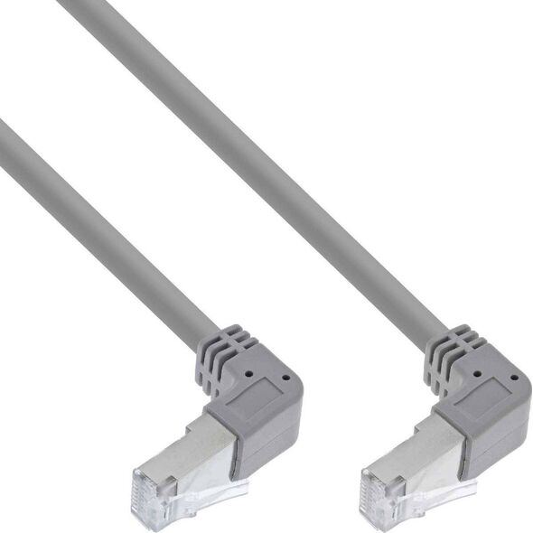 InLine InLine® Καλώδιο Patch με κλίση προς τα κάτω και στις δύο πλευρές, S/FTP (PiMf), Cat.6, 250MHz, PVC, χαλκός, γκρι, 1.83m
