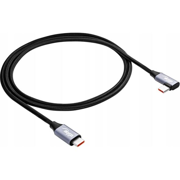 Kabel USB Akyga Kabel kątowy USB type C / USB type C 1m AK-USB-54 60W oplot
