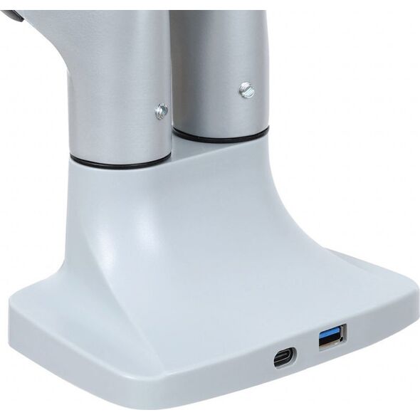 UCHWYT BIURKOWY GAZOWY DO 2 MONITORÓW LED/LCD 17-35" L-36HD ART 1-15kg 1xUSB-A 1xUSB-C 3.0 HEAVY DUTY