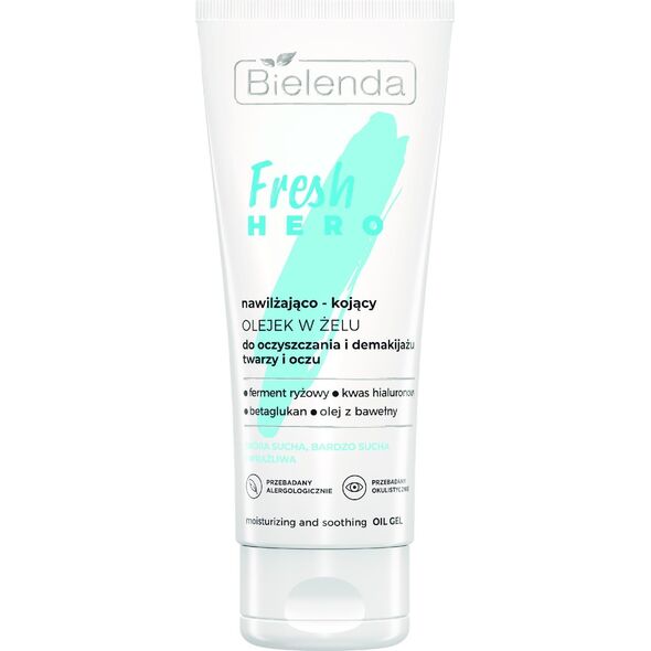 BIELENDA Fresh Hero Nawilżająco-kojący olejek w żelu do oczyszczania i demakijażu twarzy i oczu 90g