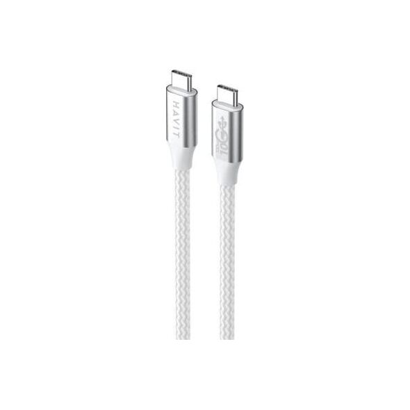 Kabel Havit Typ C-Typ C CB6290 (biały/szary| 100cm)