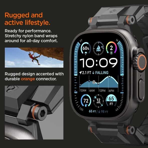 SPIGEN futerał DURAPRO ARMOR do APPLE Watch 6/7/8/9/10/SE/ULTRA 1/2 (44/45/46/49 mm) black