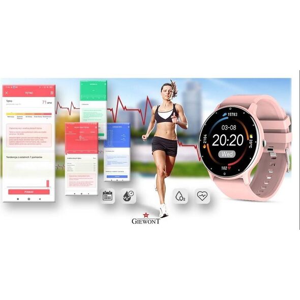 Smartwatch Giewont Sport Around GW120-1 - Powder Pink