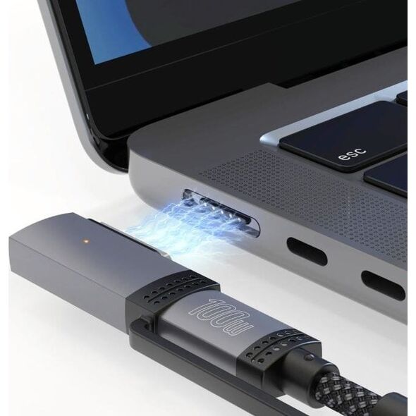 Kabel USB-C 4smarts Explorer ComboCord    100W 2m z adapterem MagSafe czarny