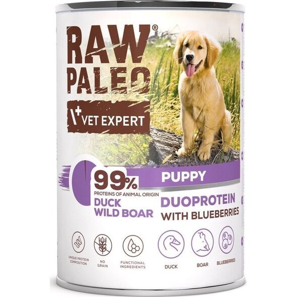 Raw Paleo Duck&Boar Puppy Can 400g