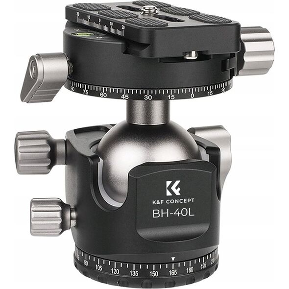 Profesjonalna Głowica Kulowa 15kg K&F BH-40L Alum 3x Podziałka 3x Poziomica / KF31.105