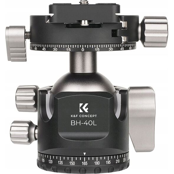 Profesjonalna Głowica Kulowa 15kg K&F BH-40L Alum 3x Podziałka 3x Poziomica / KF31.105