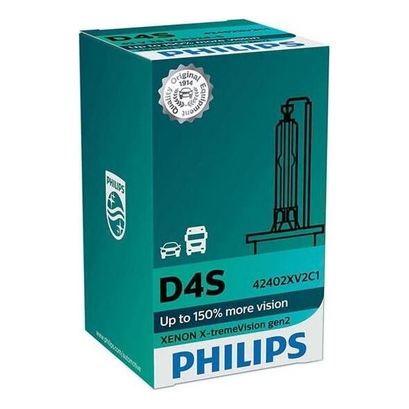 Philips ŻARÓWKA XENONOWA D4S 42V/35W +150% 4800K PHILIPS X-TREMEVISION GEN2