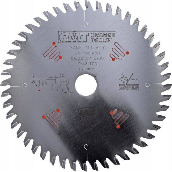 CMT Tarcza do drewna CMT 281.760.48H 160x20mm