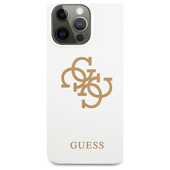 Guess Guess GUHCP13LLS4GGWH iPhone 13 Pro / 13 6,1" biały/white hard case Silicone 4G Logo
