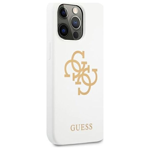 Guess Guess GUHCP13LLS4GGWH iPhone 13 Pro / 13 6,1" biały/white hard case Silicone 4G Logo
