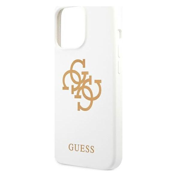 Guess Guess GUHCP13LLS4GGWH iPhone 13 Pro / 13 6,1" biały/white hard case Silicone 4G Logo